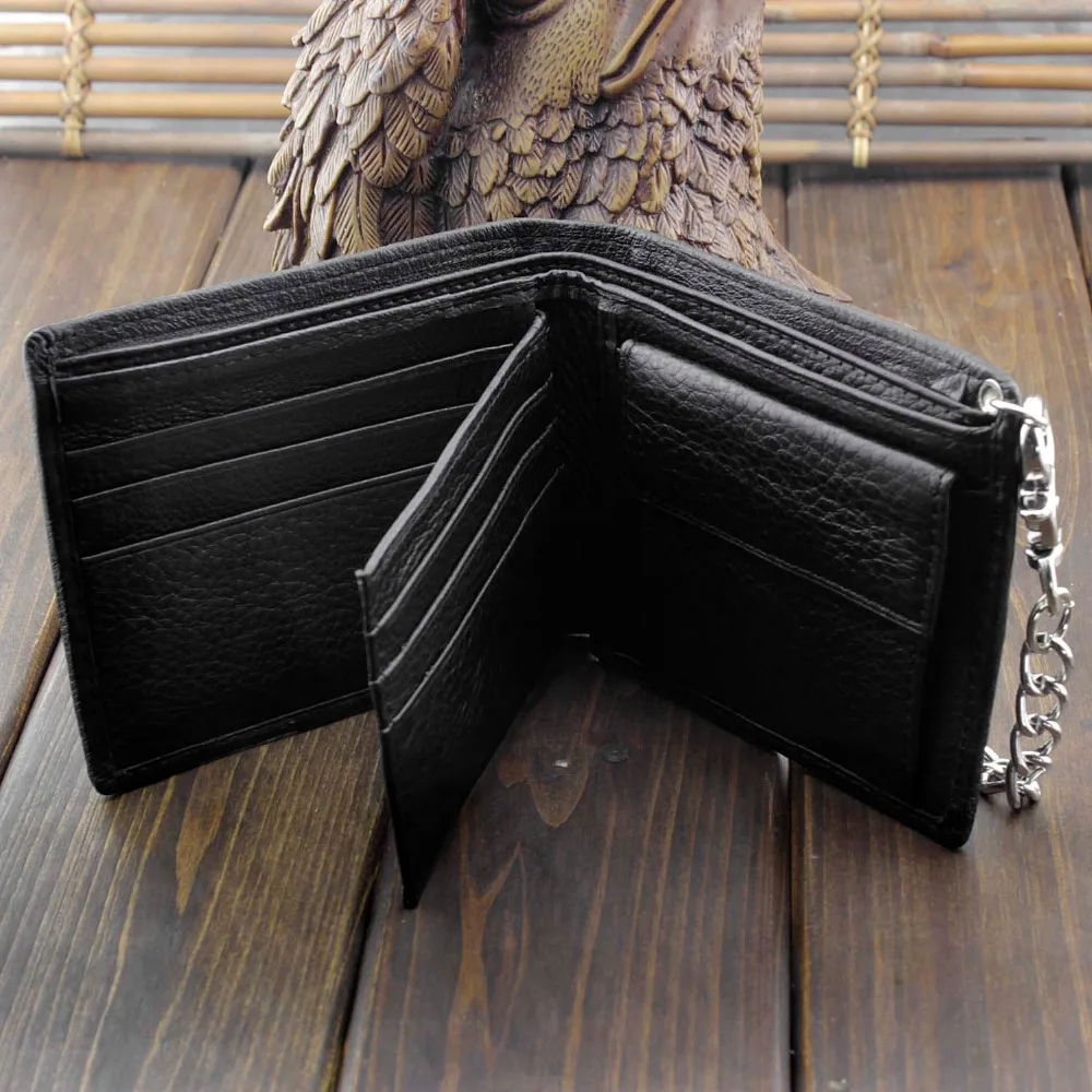 Мужской кожаный кошелек с ремешком на руку|men leather wallet|leather walletwallet biker |