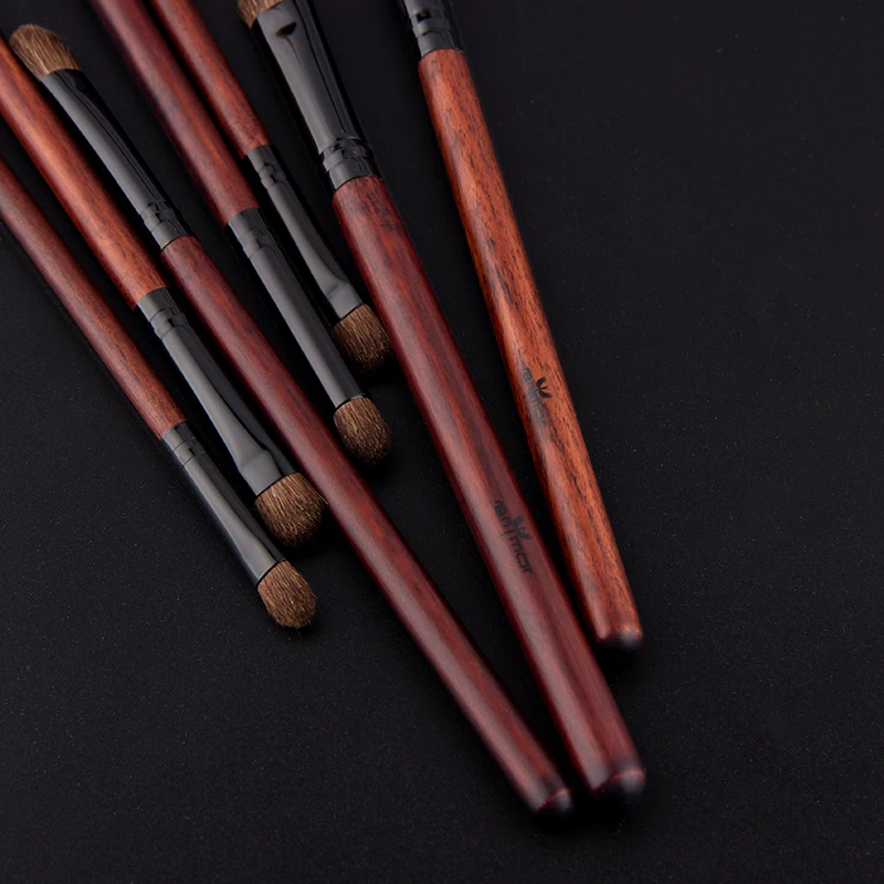 Anmor 7 шт набор кистей для макияжа глаз безжалостные натуральные кисти с пони