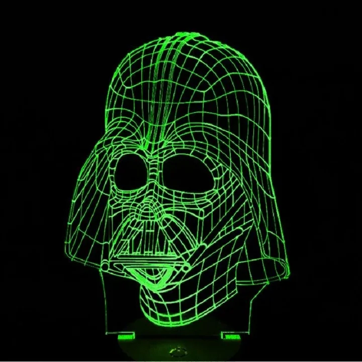 3d иллюзия Лампа BB8 Walker джокер лицо X крыло новинка ночник кроме лампы с 7 цветов изменения, smart Touch, Прохладный подарок - Испускаемый цвет: Darth Vader