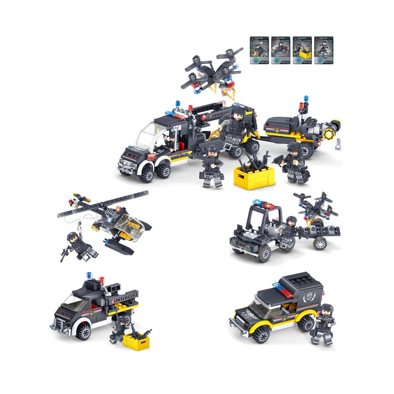 KAZI 82025 SWAT Building Block развивающие игрушки Совместимость с известным брендом кирпич