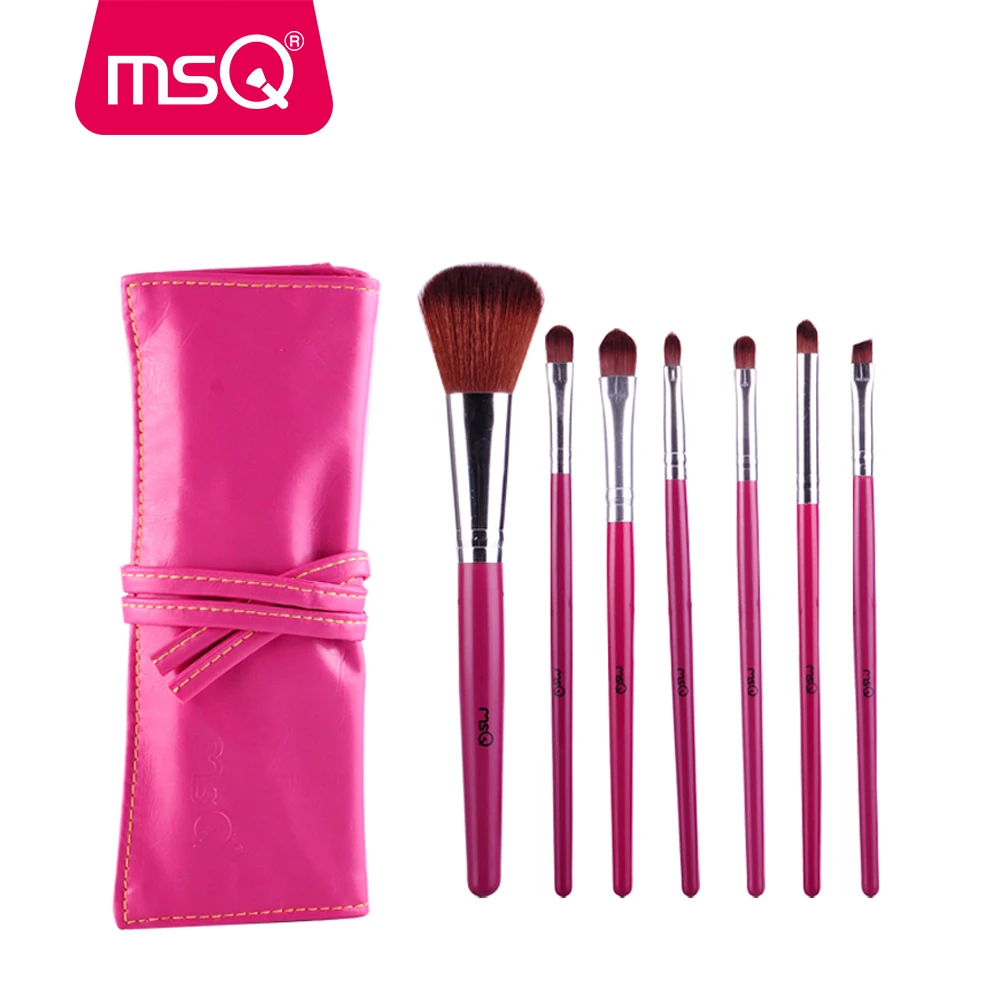 MSQ Профессиональный 7 шт. Макияж Расчёски для волос набор мягкой Synthetc с ПУ кожаный