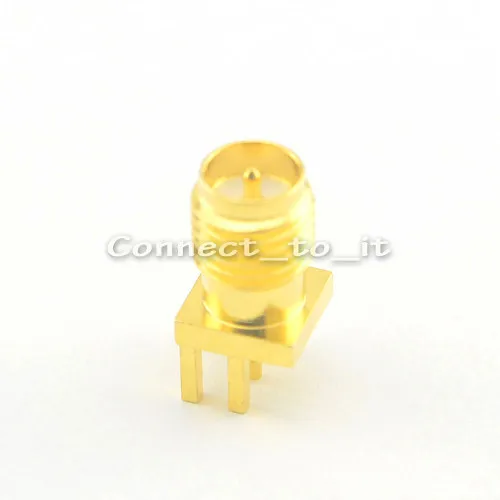 (10 шт./лот) кромкомонтажная печатная плата Гнездо RP SMA разъем (штыревой