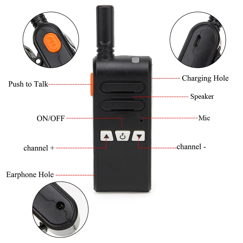 CallToU Walkie Talkie 2 шт. двухсторонние радиостанции 16 каналов портативные мини рации для