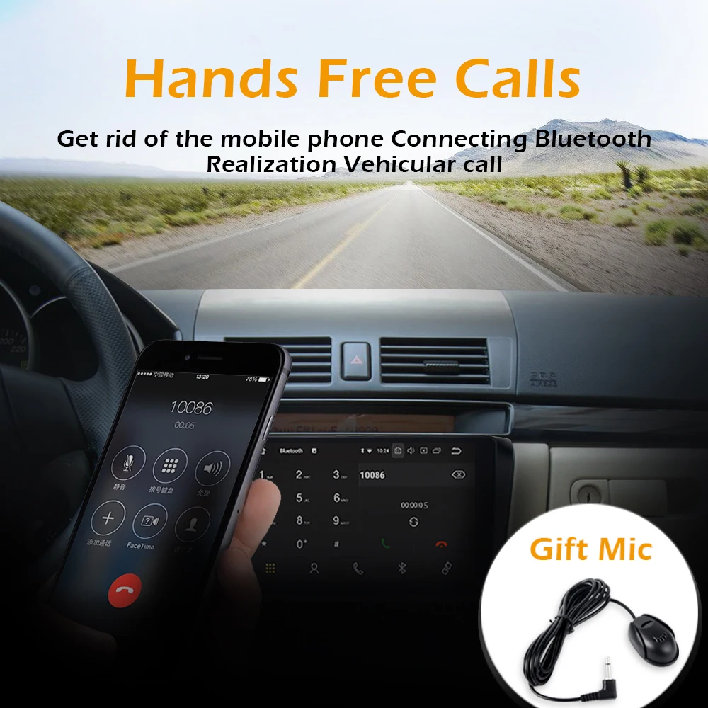 Автомагнитола с сенсорным IPS-экраном 9 дюймов Bluetooth GPS-Навигатором 1 Din Android 0 для Mazda