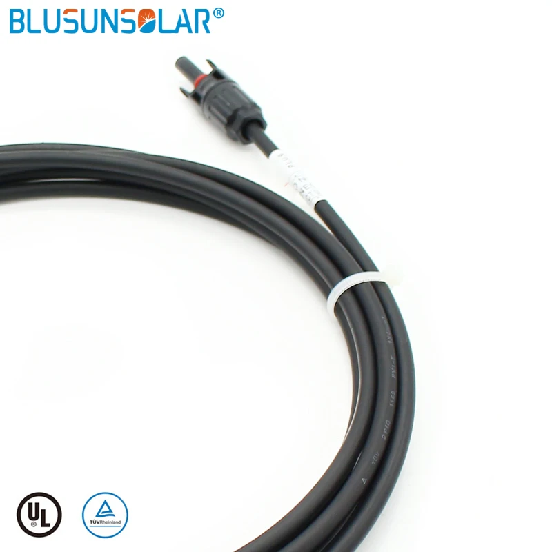 Высокоэффективный Удлинительный кабель 12AWG для солнечной батареи 4 мм2 1 метр С pv