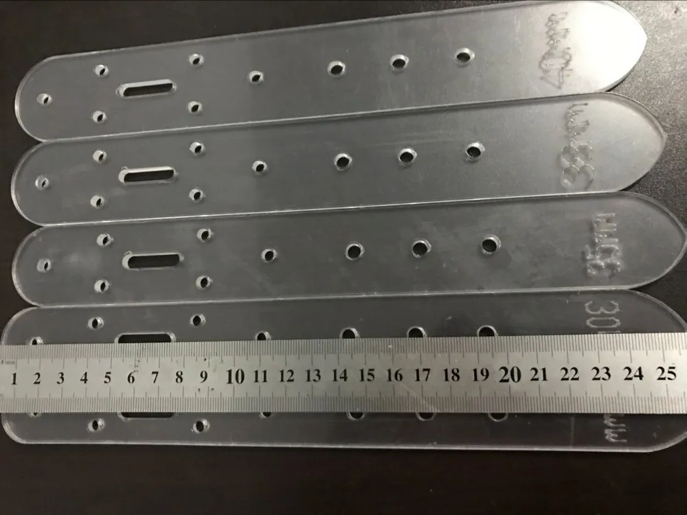 

Acrylic Mould for Belt Making, Acrylic Template for Bleting Hole Punching