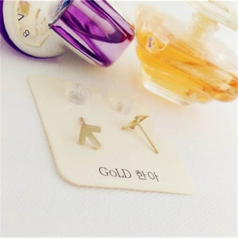 Модные серьги со стрелками ювелирные изделия простой дизайн серьги-гвоздики для