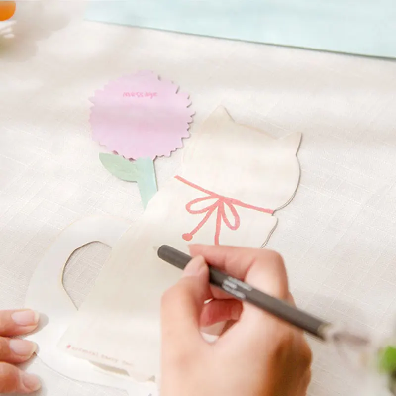 1 шт. креативные милые открытки с кошкой и цветами конвертом Kawaii детские