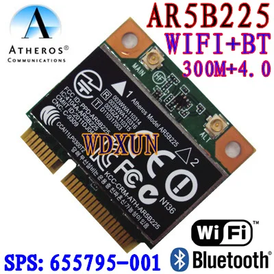 Wi Fi мини карта Atheros AR5B225 PCI E Bluetooth 4 0 6230 6235 м + 300 BT|atheros ar5b225|half mini pci-e300m wifi |