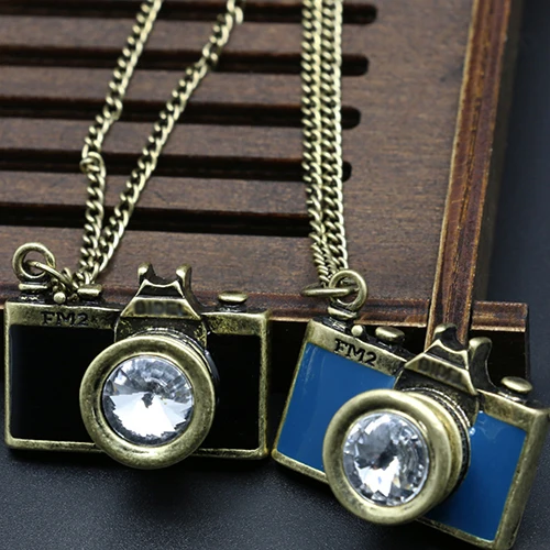 Женская Европейская винтажная Длинная цепочка с подвеской для камеры|sweater