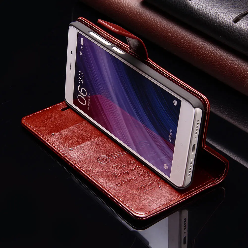 TOMKAS Phone Case For Coque Xiaomi Redmi 4 Pro Cases Flip Leather Cover Wallet 4Pro Prime |