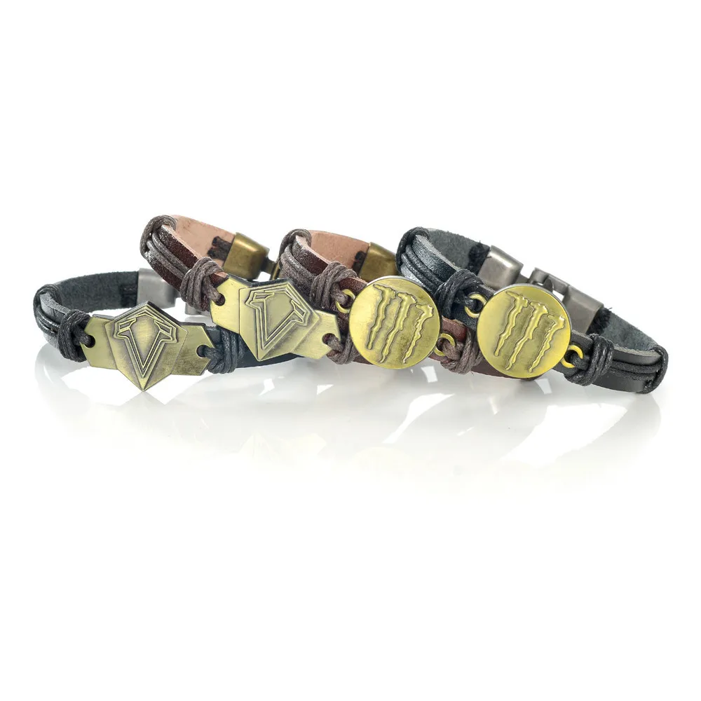 8 видов аниме кожаные браслеты Жемчуг дракона Z Death Note Final Fantasy Assassins панк PU ретро