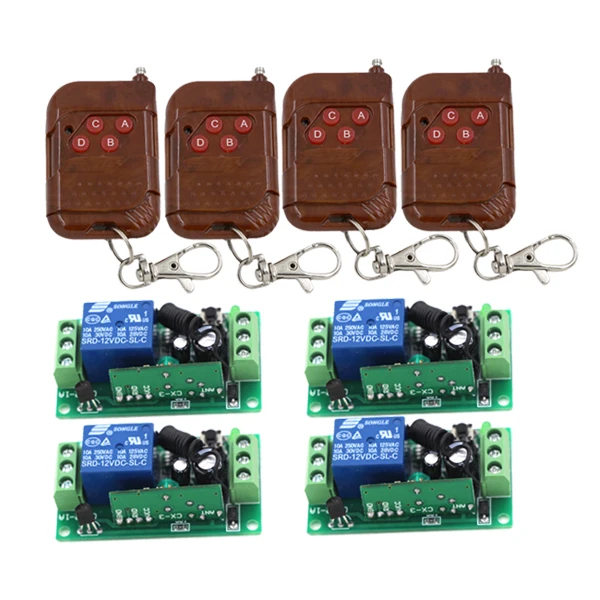 

DC 12 V 10A 1CH беспроводной дистанционный переключатель RF пульт дистанционного управления передатчик приемник самоблокирующийся SKU: 5141