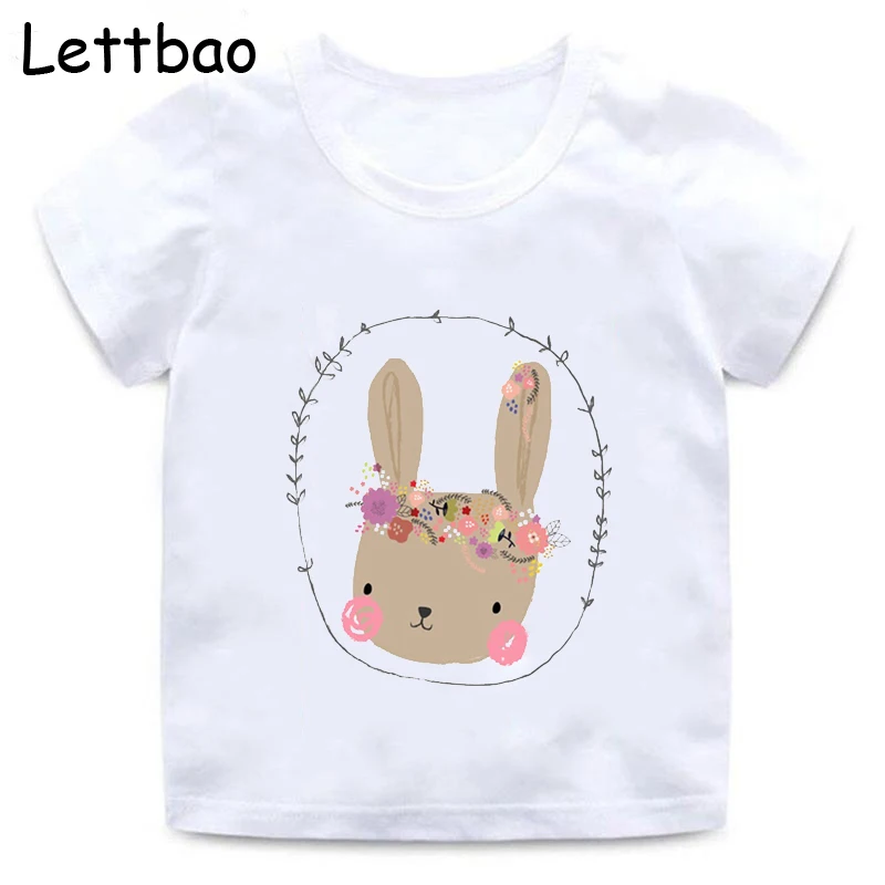 Kawaii/футболка для девочек с принтом медведя и русалки; От 2 до 12 лет забавная повседневная детская одежда с героями мультфильмов; летняя белая футболка для маленьких принцесс в стиле Харадзюку
