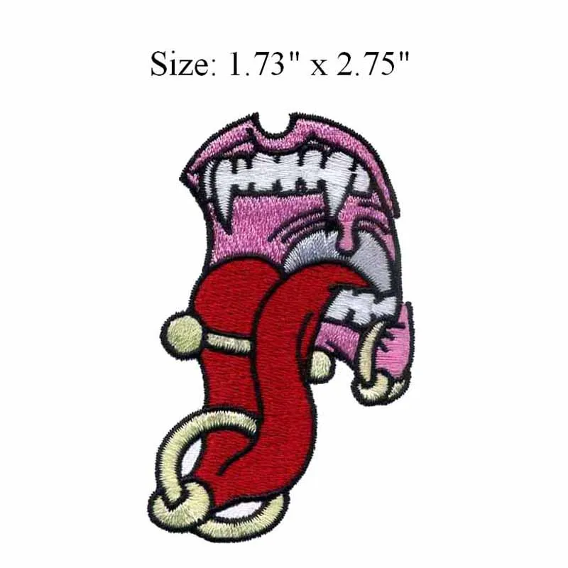 TATOO широкая вышитая нашивка для пирсинга языка 1 73 дюйма пирсинг|embroidery patch|patches