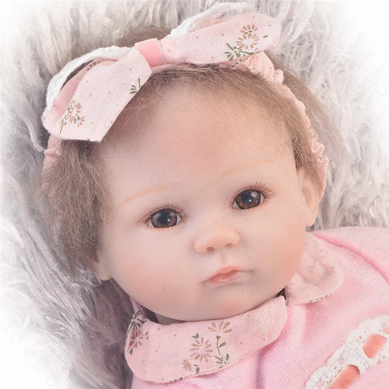 Reborn Baby Doll Bebe принцесса малыш романтический розовый Мягкая кукла для малышей