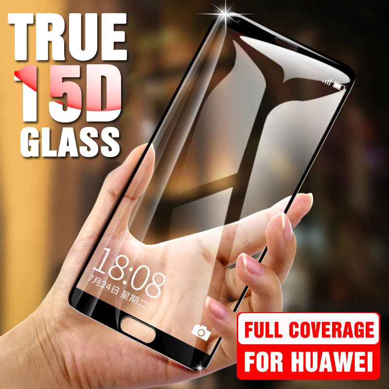 15D стекло для Huawei P20 P30 Pro Lite защита экрана закаленное P10 P9 Plus защитная