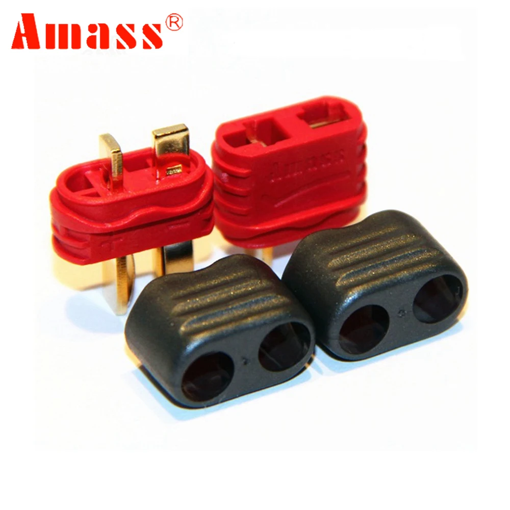 50 пара/лот Amass T разъем Deans с корпусом для аккумулятора RC Lipo|Детали и аксессуары| |