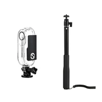 underwater waterproof housing diving handheld telescopic selfie sticks monopod for insta360 one mini camcorders accessories