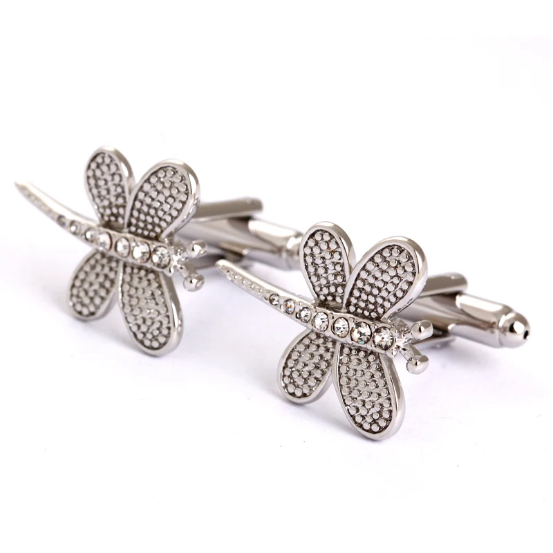 Новые модные Ежик/бабочка металлические запонки с животным дизайном серебряные