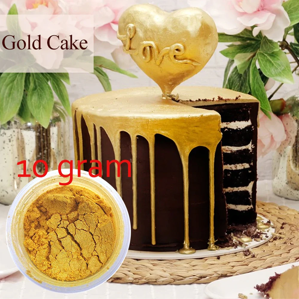 10 г в бутылке съедобный золотой порошок ручная работа шоколад помадка торт