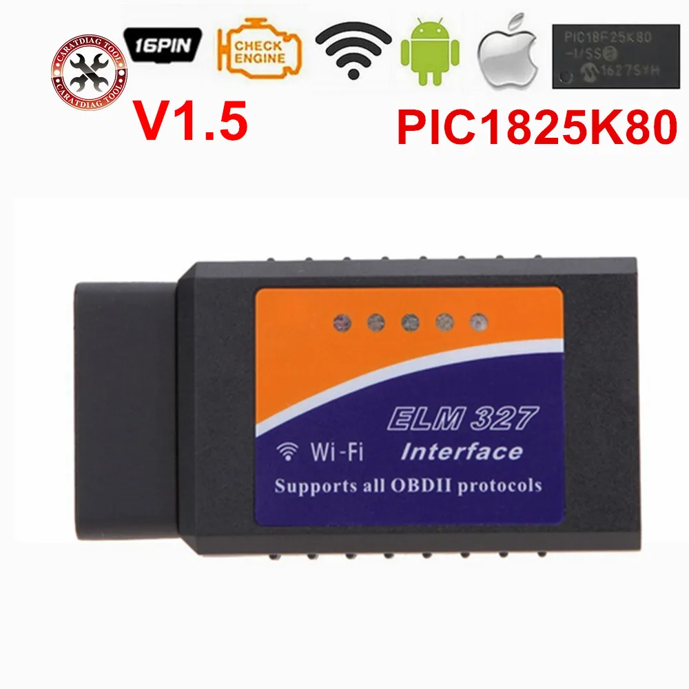 ELM327 WIFI PIC18F25K80 чип работает дизельные автомобили аппаратное обеспечение V1.5