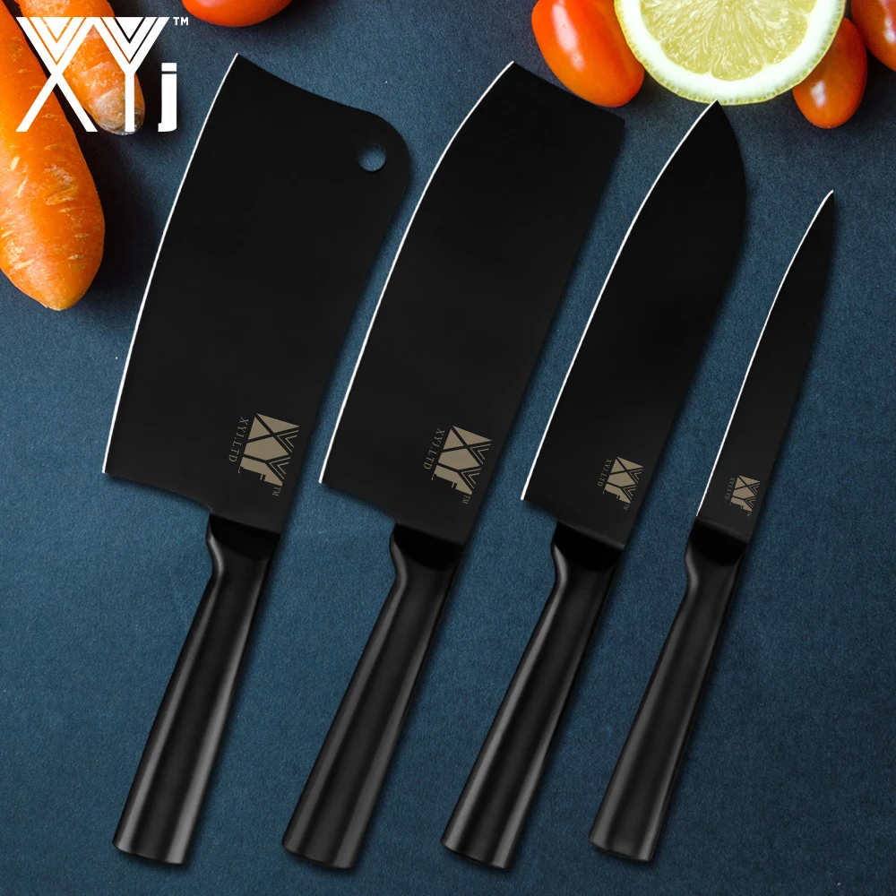 XYj Набор японских ножей шеф повара нож из нержавеющей стали Santoku утилита кухонный