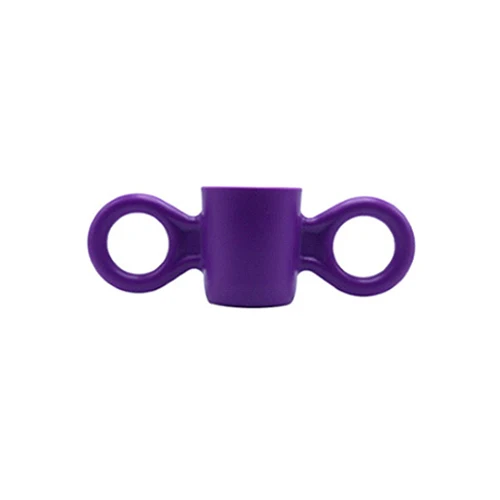 purple Многофункциональная большая чашка с ушками для детей, взрослых, минимализм, бутылка для воды, антипадение, ручка, чашка, карамельный цвет, молоко, кофе, питьевая чашка кружка - Цвет: purple