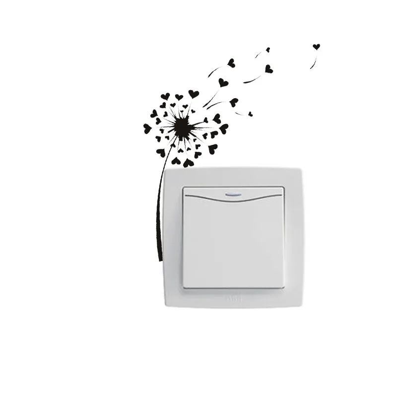 Одуванчик цветок наклейки на стену для детской комнаты переключатель украшение