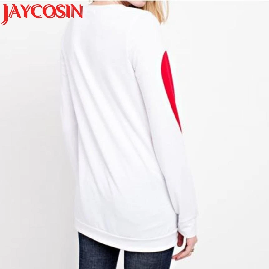 Футболка 2018 Женская подарок на день Святого Валентина с принтом сердца топы