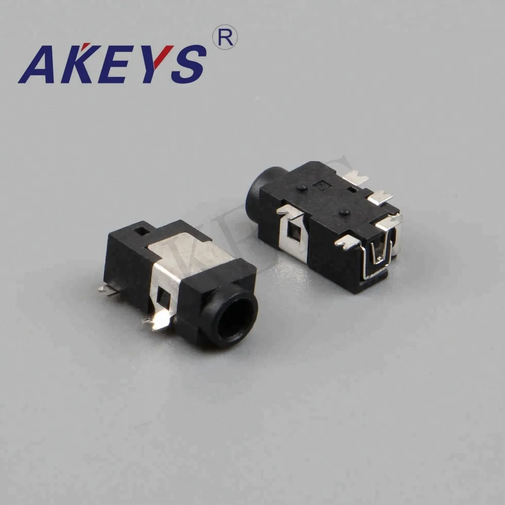 

15PCS DC-052 3.7MM*1.0MM 5PINS DC Power Jack Socket Female Panel Mount Connector with 2 fixed feet