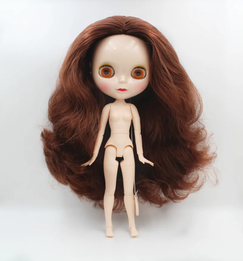 Blygirl, Блит куклы, коричневый медные завитки, новые куклы с 19 и 7 суставы, нормальное лицо снарядов, 1/6 куклы, куклы ню - Цвет: Doll 2