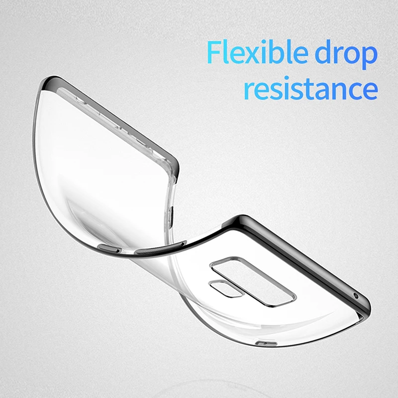 Роскошный мягкий силиконовый чехол Baseus для samsung Note 9 Ультратонкий Прозрачный Galaxy