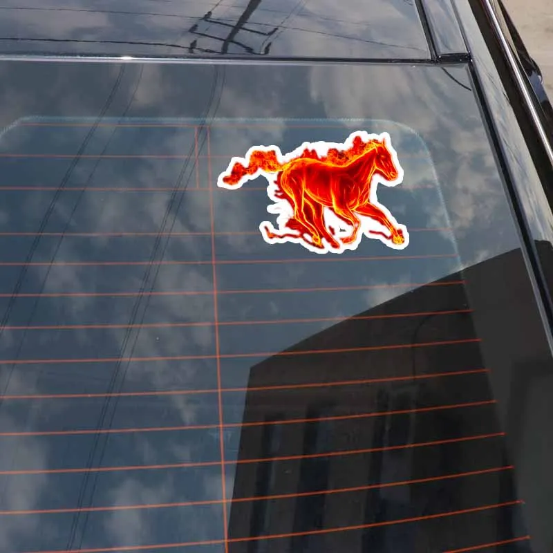 

YJZT 14CM*8.7CM Coloured A Horse In Running PVC High Quality Animal Car Sticker Decal 5-0740