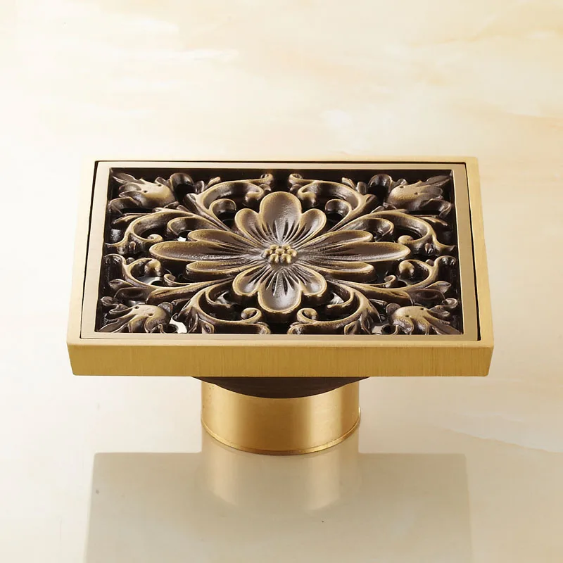 

24 Types Bathroom/ Balcony/ kitchen sink floor drain, Toilet deodorant floor drain, Antique copper Shower drains strain covers