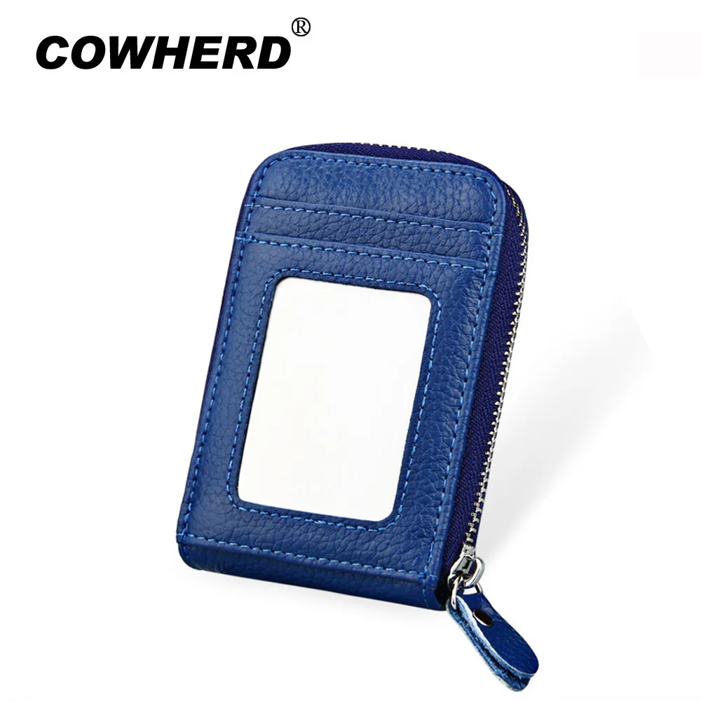 Cowherd Top Layer Genuine Cow Leather Unisex ID Card Holder 13 Slots Wallet Credit Business Cards Bag Hot selling | Багаж и сумки
