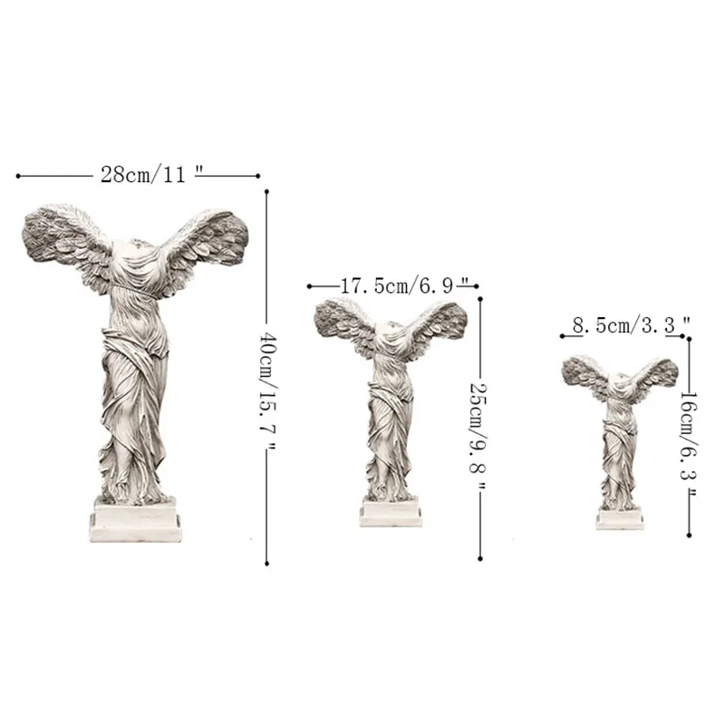 

Europe Vintage Abstract Goddess Statues Resin Desktop Crafts Victory Goddess Figure Sculpture Ornaments Home Decor Wedding Gifts