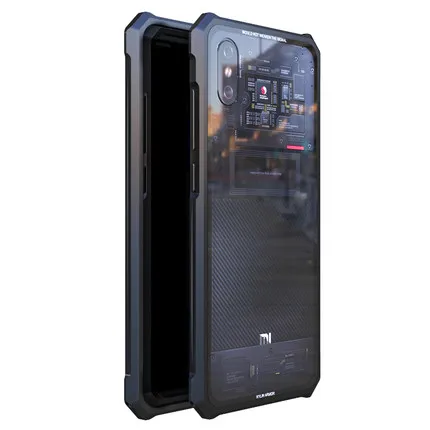 High-end ultra-thin metal frame Tempered glass mirror shell For Xiaomi mi 8 mi8 case. MI8 PRO Mi8 Explorer cover. |