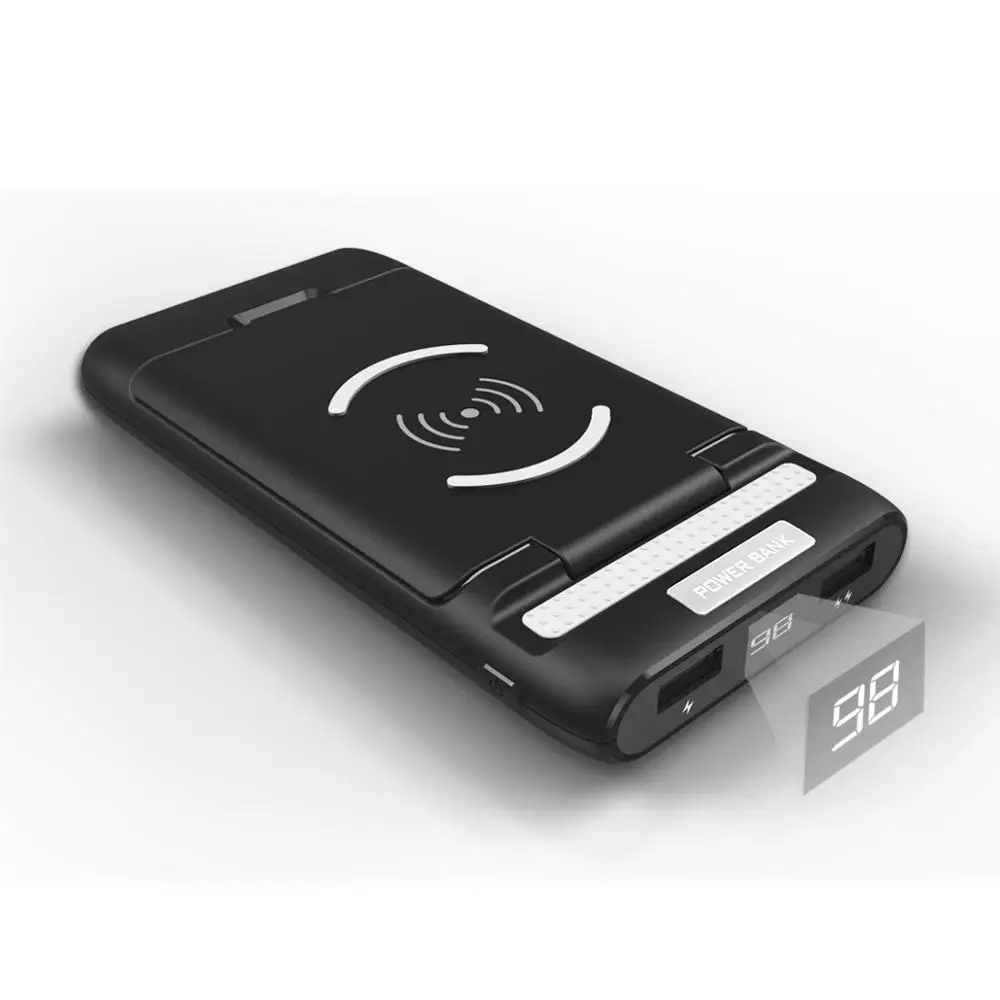 Qi Беспроводное зарядное устройство 10000 мАч Внешняя батарея USB PD Тип C Быстрая