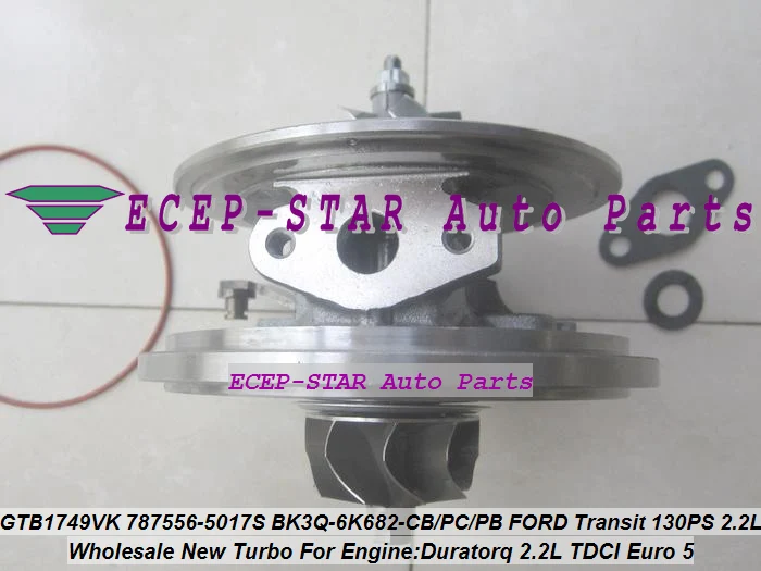Турбо CHRA картридж GTB1749VK 787556-5017S 787556-5016S 787556 1717628 BK3Q6K682CB для Ford Transit 130PS Duratorq 2.2L TDCi |