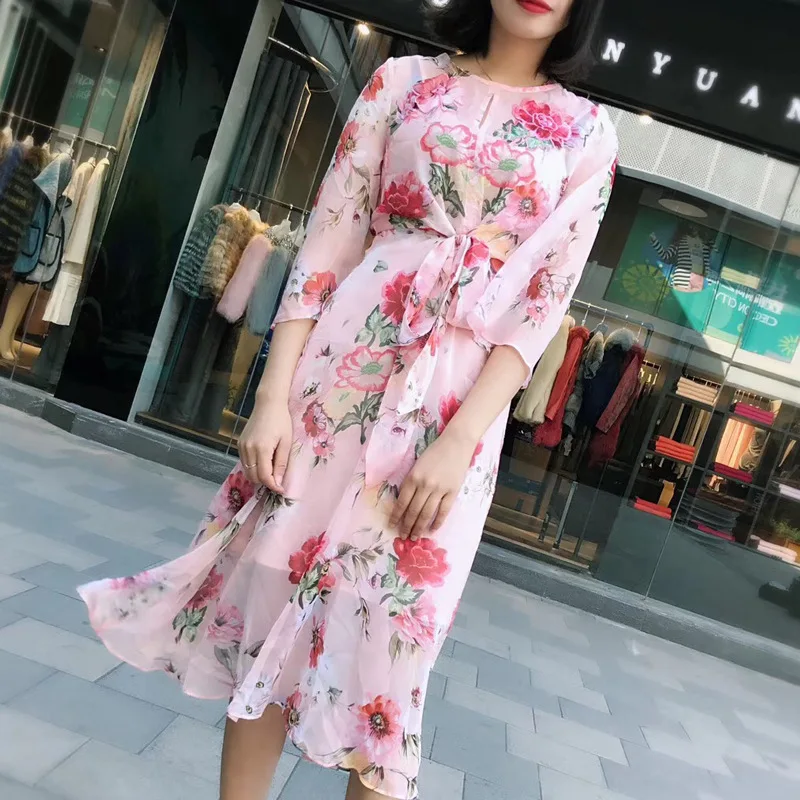 Европейский Стиль Новый Повседневное летнее платье Для женщин очаровательные