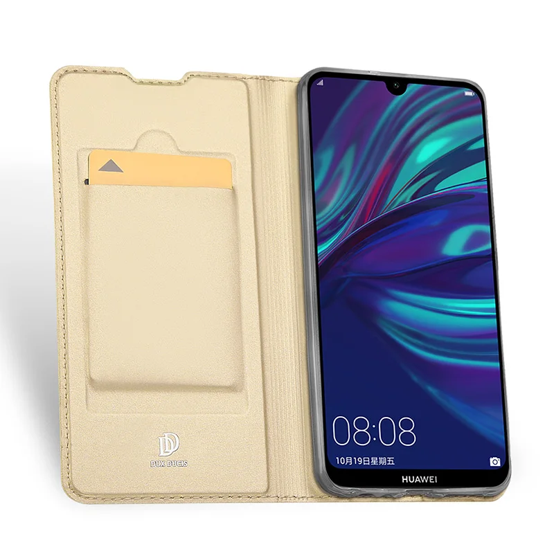 golden Флип-чехол для huawei P Smart PU кожаный мягкий чехол для телефона защитный слот для карт держатель кошелек подставка чехол для мобильного телефона сумка - Цвет: golden