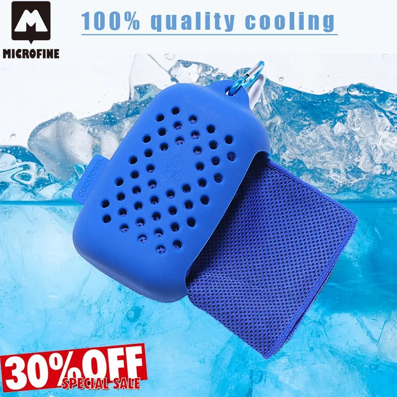 blue Microfine охлаждающее полотенце для спортзала, спорта, путешествий, рук, практичное, стойкое, для лица, мгновенное, ледяное, микрофибра, полотенце для плавания s, быстросохнущее, облегчение тепла - Цвет: blue
