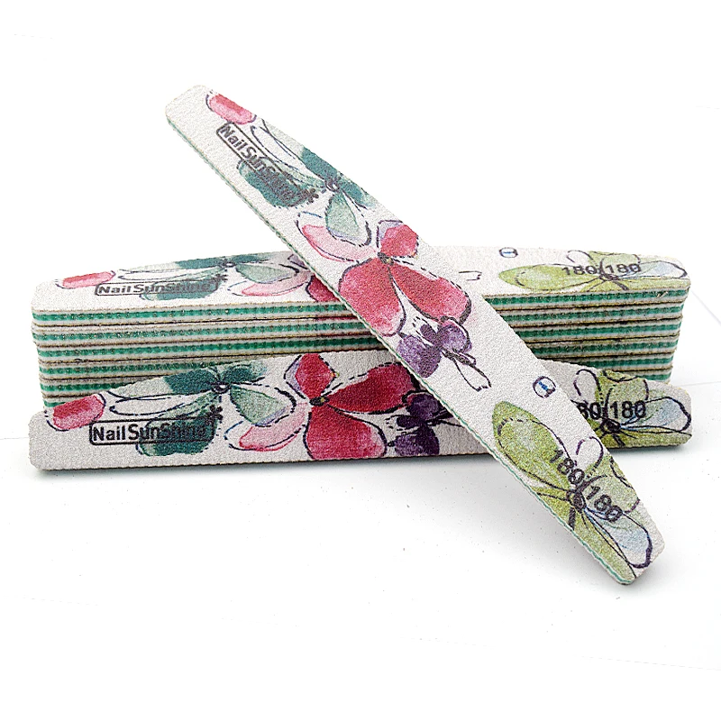 5 шт./компл. новый дизайн пилка для ногтей УФ геля зеленый буфер маникюра и