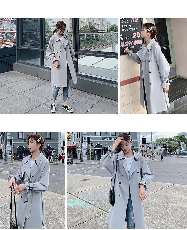 Женский плащ с отложным воротником, длинное женское пальто, Casaco Feminino Harajuku Abrigo Mujer trench Femme