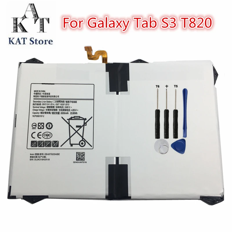 Аккумулятор для планшета Samsung Galaxy Tab S3 T820 T825 6000 мАч|Аккумуляторы мобильных телефонов| |