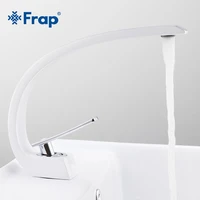 frap modern bathroom basin faucets spray painting white washbasin taps single hole single handle cold and hot water mixer y10124