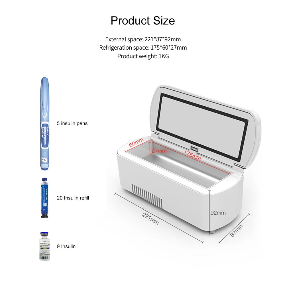 Portable Insulin Cold Boxes Pocket Refrigerator Medical Cooler Thermoelectric Drug Case | Бытовая техника
