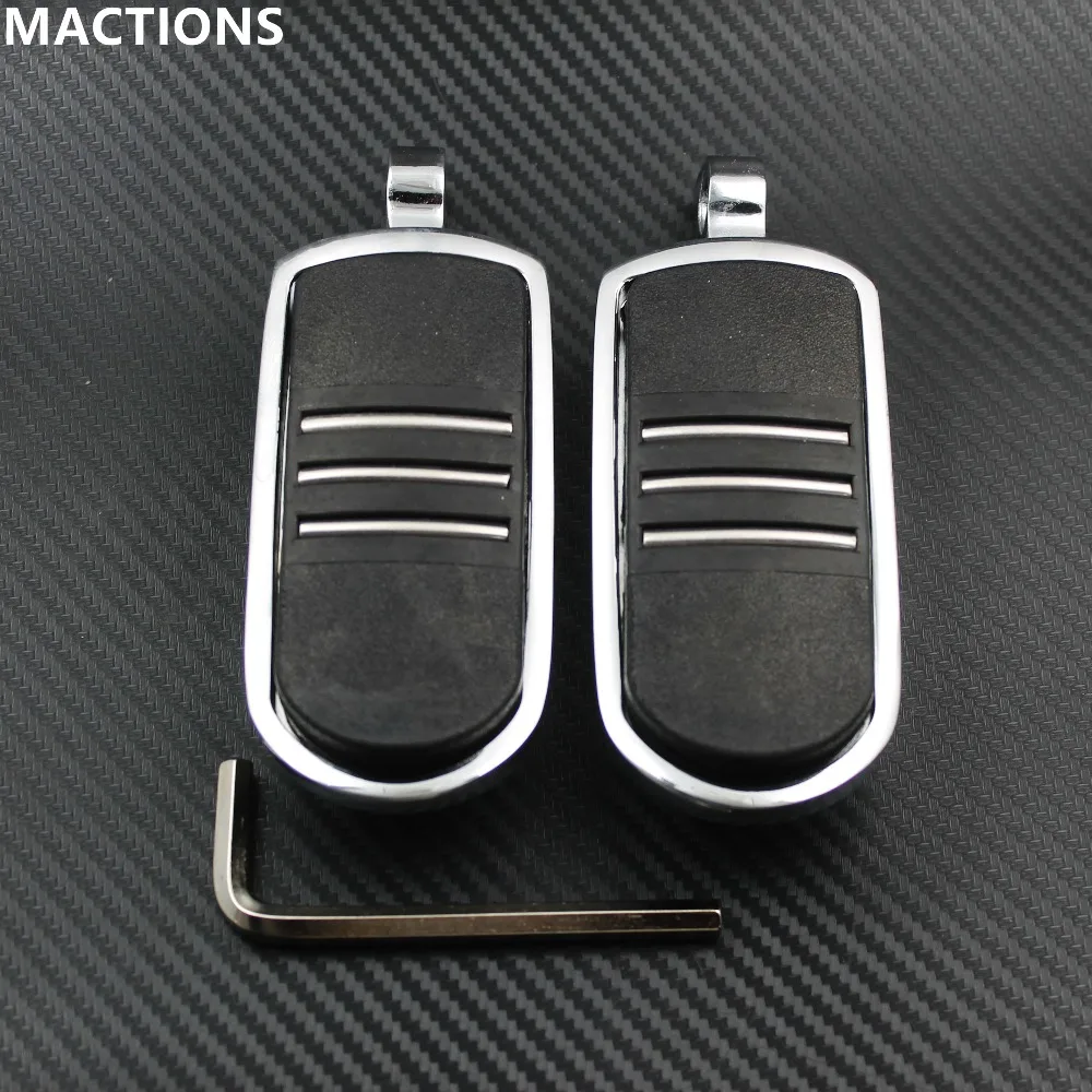 

Motorcycle Stream Liner Styled Footpeg Foot Peg Chrome and Black For Harley Sportster 883 1200 FLH Touring FLST Softails