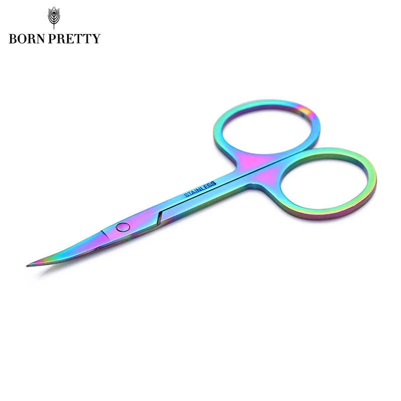 Born pretty, хамелеон изогнутая головка бровей ножницы для макияжа триммер для лица для удаления волос маникюрные ножницы инструмент для кутикулы ногтей